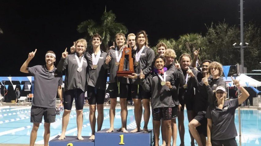 The Nease boys swimming and diving team won the 2022 Class 3A state championship.